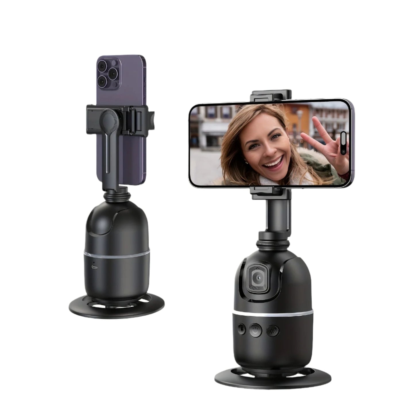 Smart AI Selfie Stick with 360° Rotating Phone Holder-0